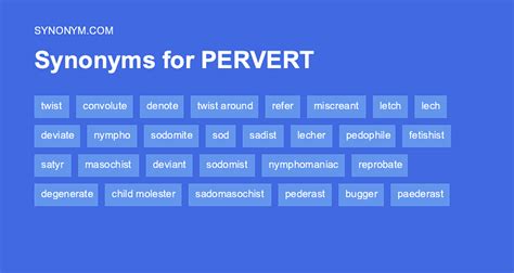 pervert synonym|PERVERT Synonyms: 160 Similar and .